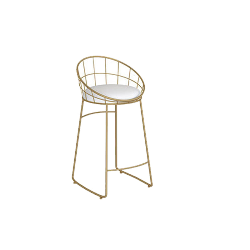 Sgabelli da bar industriali in metallo Sgabello da bar con schienale senza braccioli e cuscino