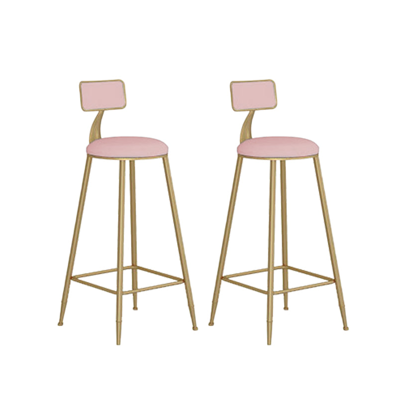 Sgabelli da bar industriali in metallo Sgabello da bar con schienale senza braccioli e cuscino