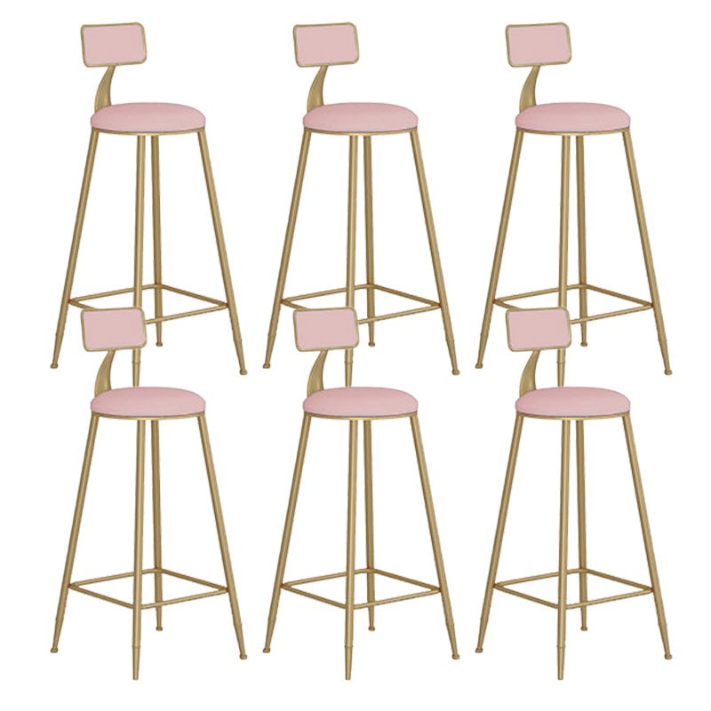 Sgabelli da bar industriali in metallo Sgabello da bar con schienale senza braccioli e cuscino