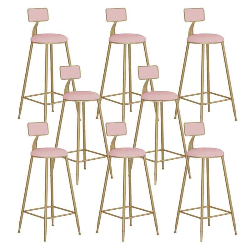 Sgabelli da bar industriali in metallo Sgabello da bar con schienale senza braccioli e cuscino