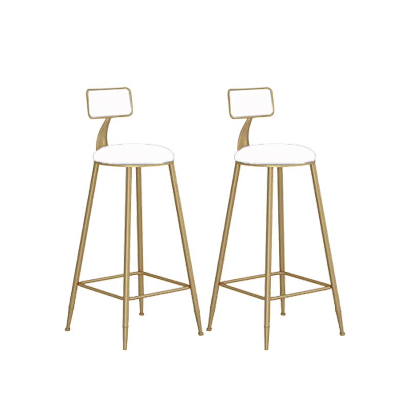 Sgabelli da bar industriali in metallo Sgabello da bar con schienale senza braccioli e cuscino