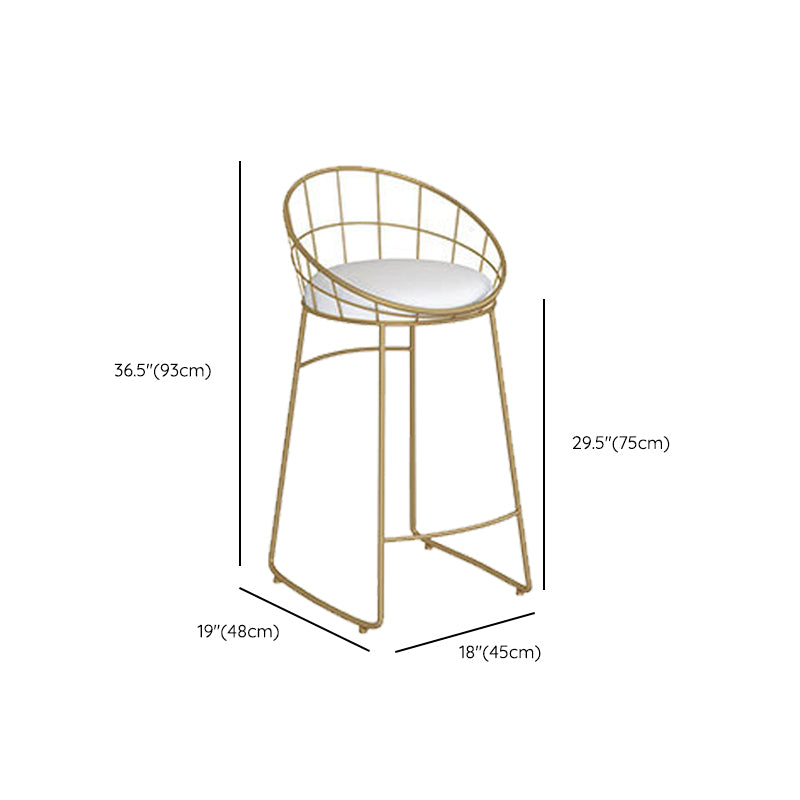 Sgabelli da bar industriali in metallo Sgabello da bar con schienale senza braccioli e cuscino