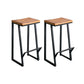 Contemporary Armless Bar Stools Solid Wood Barstool with Footrest Backless 2 Piece Set Square Clearhalo 'Bar Furniture' 'Bar Stools' 'bar_stools' 'furn' 'furn_bar_stools' 'Furniture' 'Kitchen & Dining Furniture' 6555778