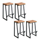 Contemporary Armless Bar Stools Solid Wood Barstool with Footrest Backless 4 Piece Set Square Clearhalo 'Bar Furniture' 'Bar Stools' 'bar_stools' 'furn' 'furn_bar_stools' 'Furniture' 'Kitchen & Dining Furniture' 6555780