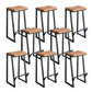 Contemporary Armless Bar Stools Solid Wood Barstool with Footrest Backless 8 Piece Set Square Clearhalo 'Bar Furniture' 'Bar Stools' 'bar_stools' 'furn' 'furn_bar_stools' 'Furniture' 'Kitchen & Dining Furniture' 6555783