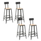 Contemporary Armless Bar Stools Solid Wood Barstool with Footrest With Back 4 Piece Set Square Clearhalo 'Bar Furniture' 'Bar Stools' 'bar_stools' 'furn' 'furn_bar_stools' 'Furniture' 'Kitchen & Dining Furniture' 6555786
