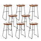 Contemporary Armless Bar Stools Solid Wood Barstool with Footrest Backless 8 Piece Set Saddle Clearhalo 'Bar Furniture' 'Bar Stools' 'bar_stools' 'furn' 'furn_bar_stools' 'Furniture' 'Kitchen & Dining Furniture' 6555792