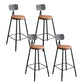 Contemporary Armless Bar Stools Solid Wood Barstool with Footrest With Back 4 Piece Set Round Clearhalo 'Bar Furniture' 'Bar Stools' 'bar_stools' 'furn' 'furn_bar_stools' 'Furniture' 'Kitchen & Dining Furniture' 6555794