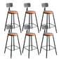 Contemporary Armless Bar Stools Solid Wood Barstool with Footrest With Back 6 Piece Set Round Clearhalo 'Bar Furniture' 'Bar Stools' 'bar_stools' 'furn' 'furn_bar_stools' 'Furniture' 'Kitchen & Dining Furniture' 6555795