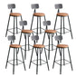Contemporary Armless Bar Stools Solid Wood Barstool with Footrest With Back 8 Piece Set Round Clearhalo 'Bar Furniture' 'Bar Stools' 'bar_stools' 'furn' 'furn_bar_stools' 'Furniture' 'Kitchen & Dining Furniture' 6555796