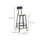 Contemporary Armless Bar Stools Solid Wood Barstool with Footrest Clearhalo 'Bar Furniture' 'Bar Stools' 'bar_stools' 'furn' 'furn_bar_stools' 'Furniture' 'Kitchen & Dining Furniture' 6555798