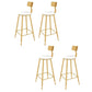 Tabouret de bar à coussin Glam avec pieds en métal doré
