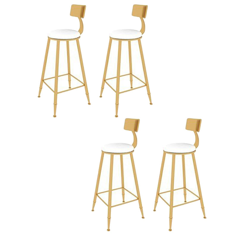 Tabouret de bar à coussin Glam avec pieds en métal doré