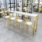 Tabouret de bar à coussin Glam avec pieds en métal doré