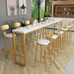 Tabouret de bar à coussin Glam avec pieds en métal doré