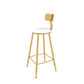 Tabouret de bar à coussin Glam avec pieds en métal doré