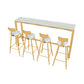 Tabouret de bar à coussin Glam avec pieds en métal doré