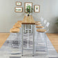 Contemporary Bar Stool Solid Wood Barstool with White Metal Legs Clearhalo 'Bar Furniture' 'Bar Stools' 'bar_stools' 'furn' 'furn_bar_stools' 'Furniture' 'Kitchen & Dining Furniture' 6555830