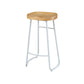 Contemporary Bar Stool Solid Wood Barstool with White Metal Legs Clearhalo 'Bar Furniture' 'Bar Stools' 'bar_stools' 'furn' 'furn_bar_stools' 'Furniture' 'Kitchen & Dining Furniture' 6555836