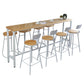 Contemporary Bar Stool Solid Wood Barstool with White Metal Legs Clearhalo 'Bar Furniture' 'Bar Stools' 'bar_stools' 'furn' 'furn_bar_stools' 'Furniture' 'Kitchen & Dining Furniture' 6555840