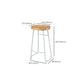 Contemporary Bar Stool Solid Wood Barstool with White Metal Legs Clearhalo 'Bar Furniture' 'Bar Stools' 'bar_stools' 'furn' 'furn_bar_stools' 'Furniture' 'Kitchen & Dining Furniture' 6555842