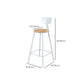 Contemporary Bar Stool Solid Wood Barstool with White Metal Legs Clearhalo 'Bar Furniture' 'Bar Stools' 'bar_stools' 'furn' 'furn_bar_stools' 'Furniture' 'Kitchen & Dining Furniture' 6555843