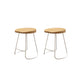 Wood Dining Stool Contemporary Backless Bar Stools with Footrest White 2 Piece Set Short Stool(18"H) Clearhalo 'Bar Furniture' 'Bar Stools' 'bar_stools' 'furn' 'furn_bar_stools' 'Furniture' 'Kitchen & Dining Furniture' 6555857