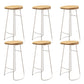 Wood Dining Stool Contemporary Backless Bar Stools with Footrest White 6 Piece Set Bar Stool(30"H) Clearhalo 'Bar Furniture' 'Bar Stools' 'bar_stools' 'furn' 'furn_bar_stools' 'Furniture' 'Kitchen & Dining Furniture' 6555867