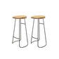 Wood Dining Stool Contemporary Backless Bar Stools with Footrest Black 2 Piece Set Bar Stool(30"H) Clearhalo 'Bar Furniture' 'Bar Stools' 'bar_stools' 'furn' 'furn_bar_stools' 'Furniture' 'Kitchen & Dining Furniture' 6555873