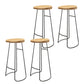 Wood Dining Stool Contemporary Backless Bar Stools with Footrest Black 4 Piece Set Bar Stool(30"H) Clearhalo 'Bar Furniture' 'Bar Stools' 'bar_stools' 'furn' 'furn_bar_stools' 'Furniture' 'Kitchen & Dining Furniture' 6555874