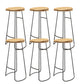 Wood Dining Stool Contemporary Backless Bar Stools with Footrest Black 6 Piece Set Bar Stool(30"H) Clearhalo 'Bar Furniture' 'Bar Stools' 'bar_stools' 'furn' 'furn_bar_stools' 'Furniture' 'Kitchen & Dining Furniture' 6555875