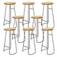 Wood Dining Stool Contemporary Backless Bar Stools with Footrest Black 8 Piece Set Bar Stool(30"H) Clearhalo 'Bar Furniture' 'Bar Stools' 'bar_stools' 'furn' 'furn_bar_stools' 'Furniture' 'Kitchen & Dining Furniture' 6555876