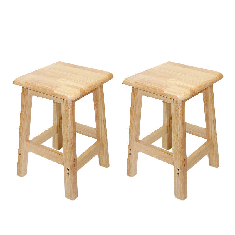 Industrial Solid Wood Bar Stool Backless Counter Stool for Restaurant 2 Piece Set Short Stool(18"H) Clearhalo 'Bar Furniture' 'Bar Stools' 'bar_stools' 'furn' 'furn_bar_stools' 'Furniture' 'Kitchen & Dining Furniture' 6555880