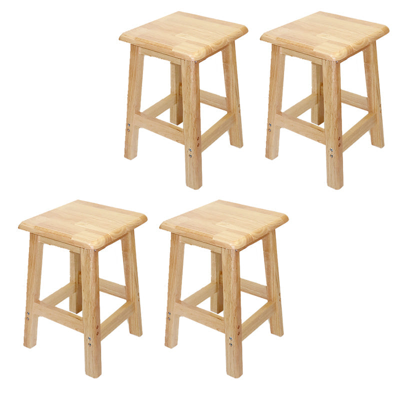 Industrial Solid Wood Bar Stool Backless Counter Stool for Restaurant 4 Piece Set Short Stool(18"H) Clearhalo 'Bar Furniture' 'Bar Stools' 'bar_stools' 'furn' 'furn_bar_stools' 'Furniture' 'Kitchen & Dining Furniture' 6555882