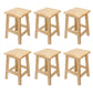 Industrial Solid Wood Bar Stool Backless Counter Stool for Restaurant 6 Piece Set Short Stool(18"H) Clearhalo 'Bar Furniture' 'Bar Stools' 'bar_stools' 'furn' 'furn_bar_stools' 'Furniture' 'Kitchen & Dining Furniture' 6555884