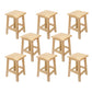 Industrial Solid Wood Bar Stool Backless Counter Stool for Restaurant 8 Piece Set Short Stool(18"H) Clearhalo 'Bar Furniture' 'Bar Stools' 'bar_stools' 'furn' 'furn_bar_stools' 'Furniture' 'Kitchen & Dining Furniture' 6555885