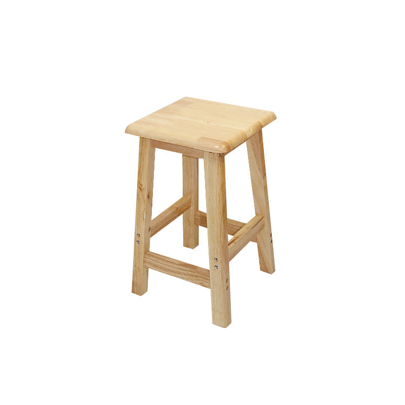 Industrial Solid Wood Bar Stool Backless Counter Stool for Restaurant 1 Piece Short Stool(20"H) Clearhalo 'Bar Furniture' 'Bar Stools' 'bar_stools' 'furn' 'furn_bar_stools' 'Furniture' 'Kitchen & Dining Furniture' 6555887