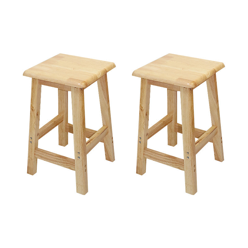 Industrial Solid Wood Bar Stool Backless Counter Stool for Restaurant 2 Piece Set Short Stool(20"H) Clearhalo 'Bar Furniture' 'Bar Stools' 'bar_stools' 'furn' 'furn_bar_stools' 'Furniture' 'Kitchen & Dining Furniture' 6555889