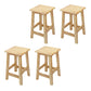 Industrial Solid Wood Bar Stool Backless Counter Stool for Restaurant 4 Piece Set Short Stool(20"H) Clearhalo 'Bar Furniture' 'Bar Stools' 'bar_stools' 'furn' 'furn_bar_stools' 'Furniture' 'Kitchen & Dining Furniture' 6555891