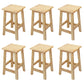 Industrial Solid Wood Bar Stool Backless Counter Stool for Restaurant 6 Piece Set Short Stool(20"H) Clearhalo 'Bar Furniture' 'Bar Stools' 'bar_stools' 'furn' 'furn_bar_stools' 'Furniture' 'Kitchen & Dining Furniture' 6555893