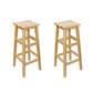 Industrial Solid Wood Bar Stool Backless Counter Stool for Restaurant 2 Piece Set Bar Stool(31"H) Clearhalo 'Bar Furniture' 'Bar Stools' 'bar_stools' 'furn' 'furn_bar_stools' 'Furniture' 'Kitchen & Dining Furniture' 6555907