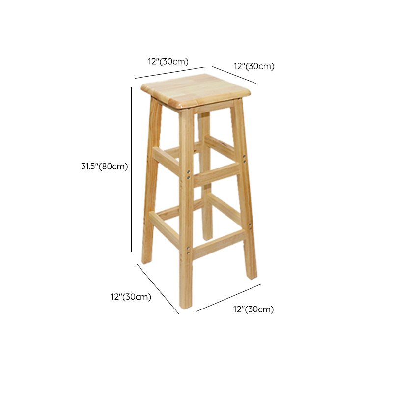 Industrial Solid Wood Bar Stool Backless Counter Stool for Restaurant Clearhalo 'Bar Furniture' 'Bar Stools' 'bar_stools' 'furn' 'furn_bar_stools' 'Furniture' 'Kitchen & Dining Furniture' 6555915