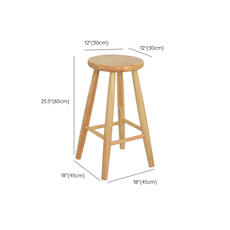 Industrial Solid Wood Bar Stool Backless Counter Stool for Bristol Clearhalo 'Bar Furniture' 'Bar Stools' 'bar_stools' 'furn' 'furn_bar_stools' 'Furniture' 'Kitchen & Dining Furniture' 6555932