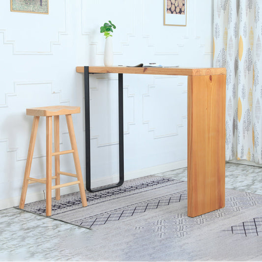 Industrial Solid Wood Bar Stool Backless Counter Stool for Indoor