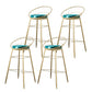 Metal Barstool Industrial Armless Bar Stool with Gold Metal Legs