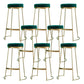 Metal Barstool Industrial Armless Bar Stool with Gold Metal Legs