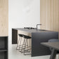 Kunststoff-Barhocker, industrieller armloser Barhocker mit Metallbeinen