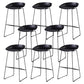 Plastic Armless Barstools Industrial Bar Stools with Metal Legs Black Black 8 Piece Set Clearhalo 'Bar Furniture' 'Bar Stools' 'bar_stools' 'furn' 'furn_bar_stools' 'Furniture' 'Kitchen & Dining Furniture' 6556007