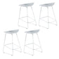 Plastic Armless Barstools Industrial Bar Stools with Metal Legs White White 4 Piece Set Clearhalo 'Bar Furniture' 'Bar Stools' 'bar_stools' 'furn' 'furn_bar_stools' 'Furniture' 'Kitchen & Dining Furniture' 6556010