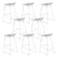 Plastic Armless Barstools Industrial Bar Stools with Metal Legs White White 8 Piece Set Clearhalo 'Bar Furniture' 'Bar Stools' 'bar_stools' 'furn' 'furn_bar_stools' 'Furniture' 'Kitchen & Dining Furniture' 6556011
